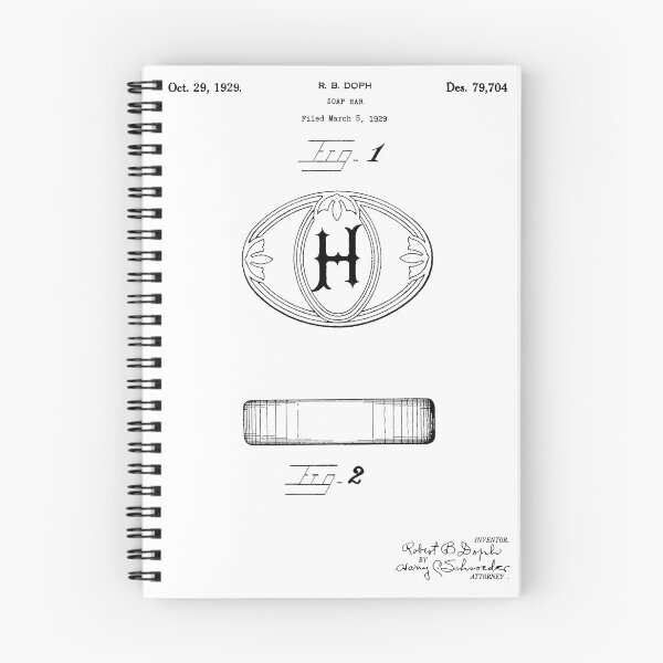 Item preview, Soap Bar 1929 Vintage Patent White Background designed and sold by Peek-Designs.