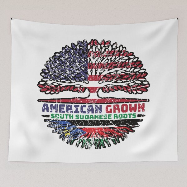 Item preview, South Sudan South Sudanese American USA Tree Roots Flag designed and sold by FlagX.
