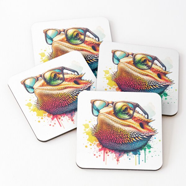 Item preview, Watercolor Bearded Dragon Wearing Sunglasses designed and sold by TheAnimalZ00.