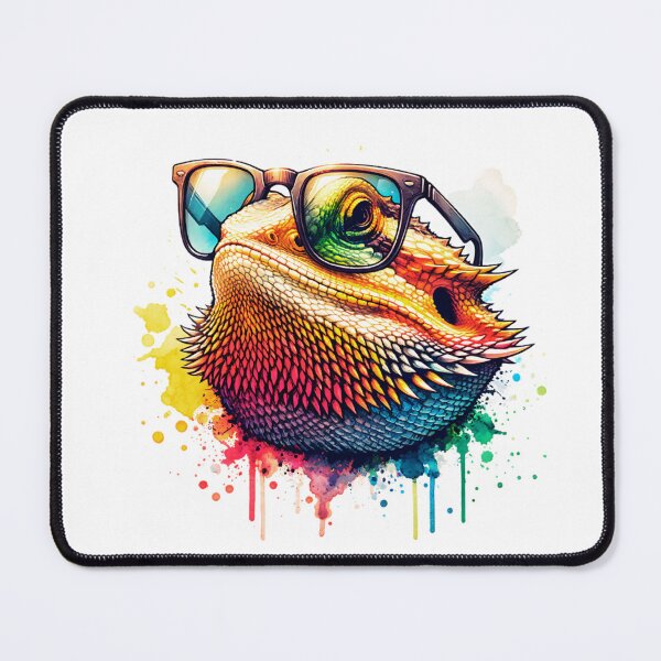 Item preview, Watercolor Bearded Dragon Wearing Sunglasses designed and sold by TheAnimalZ00.