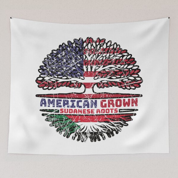 Item preview, Sudan Sudanese US American USA United States Tree Roots Flag designed and sold by FlagX.