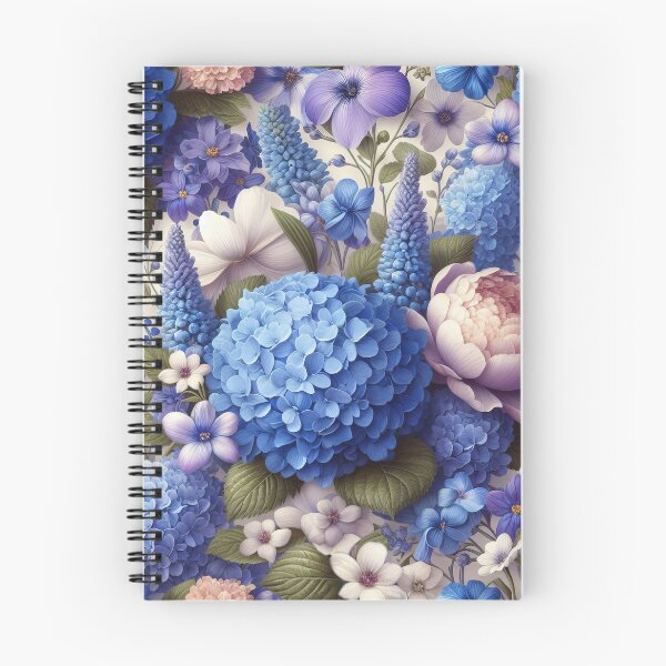 Item preview, Blue Blossoms - Floral Art Print in Cool Tones designed and sold by lloreleya.