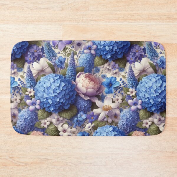 Item preview, Blue Blossoms - Floral Art Print in Cool Tones designed and sold by lloreleya.