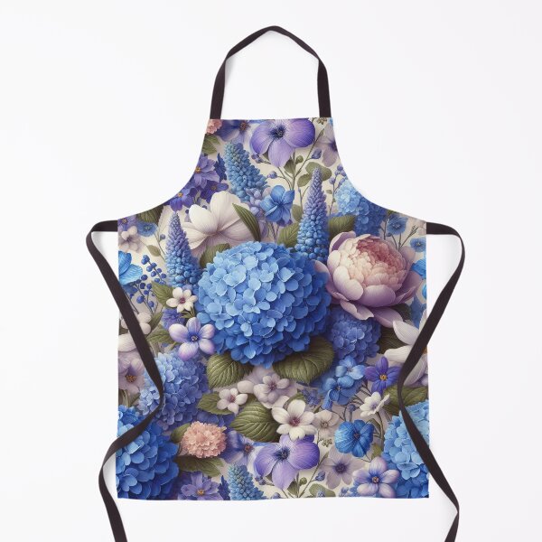 Item preview, Blue Blossoms - Floral Art Print in Cool Tones designed and sold by lloreleya.