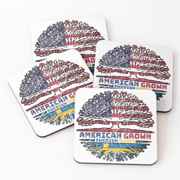 Item preview, Sweden Swedish US American USA United States Tree Roots Flag designed and sold by FlagX.