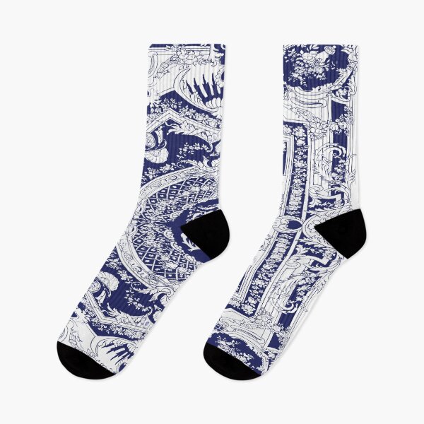 Item preview, Classic Elegant Chic Blue Baroque Ornaments designed and sold by tanjica.