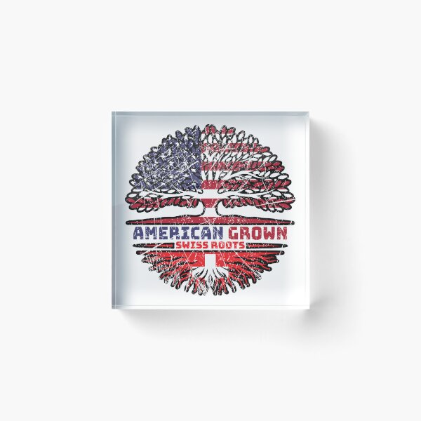Item preview, Switzerland Swiss US American USA United States Tree Roots Flag designed and sold by FlagX.