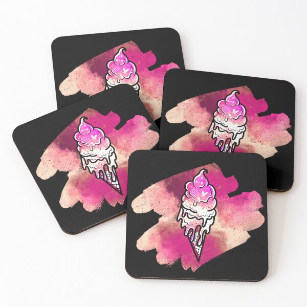 Item preview, Angsty Ice Cream Cone - Grungy Pink and Blush designed and sold by RedFawnDesigns.