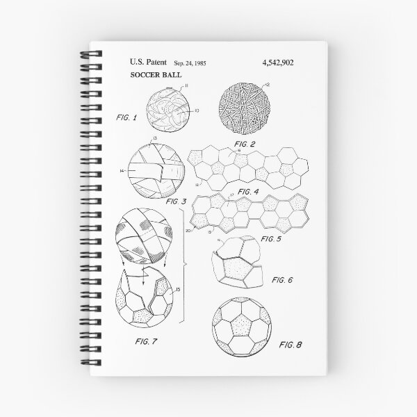 Artikelvorschau, Fußball Patent Blueprint Art 1 Weißer Hintergrund entworfen und verkauft von Peek-Designs.