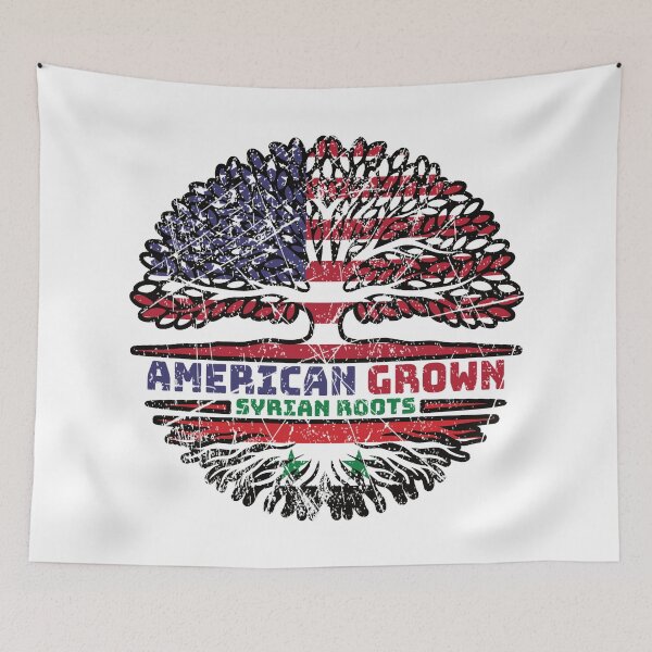 Item preview, Syria Syrian US American USA United States Tree Roots Flag designed and sold by FlagX.