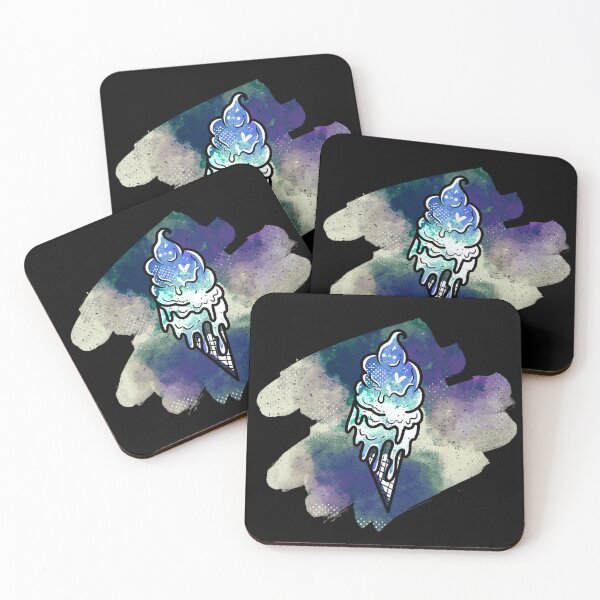 Item preview, Angsty Ice Cream Cone - Grungy Blue, Teal and Purple designed and sold by RedFawnDesigns.
