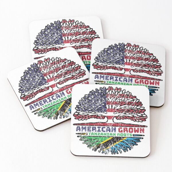 Item preview, Tanzania Tanzanian US American USA United States Tree Roots Flag designed and sold by FlagX.