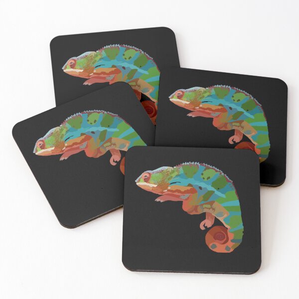 Item preview, P is for Panther Chameleon,Panther Chameleon Illustration – Vibrant Reptile Art for Wildlife and Nature Lovers designed and sold by PrettylittlepastelUk.
