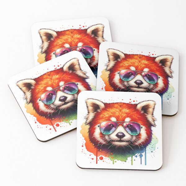Item preview, Watercolor Red Panda Wearing Sunglasses designed and sold by TheAnimalZ00.