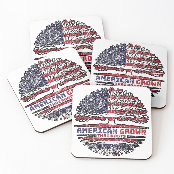 Item preview, Thailand Thai US American USA United States Tree Roots Flag designed and sold by FlagX.