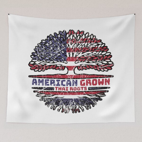 Item preview, Thailand Thai US American USA United States Tree Roots Flag designed and sold by FlagX.
