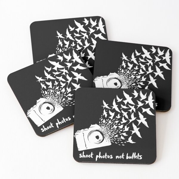 Item preview, Shoot photos not bullets - Birds and camera White designed and sold by PrintSoulDesign.