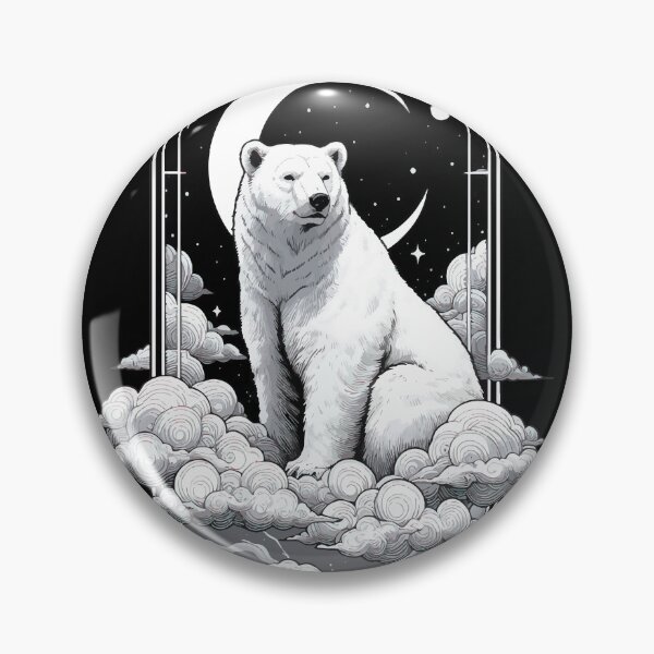 Item preview, Monochromatic Polar Bear in Night designed and sold by TomFrontierArt.