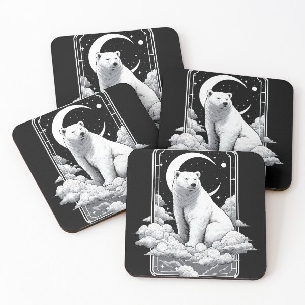 Item preview, Monochromatic Polar Bear in Night designed and sold by TomFrontierArt.