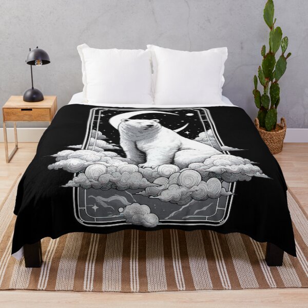 Item preview, Monochromatic Polar Bear in Night designed and sold by TomFrontierArt.