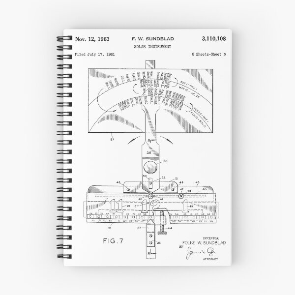 Item preview, Solar Instrument 1963 Vintage Patent White Background designed and sold by Peek-Designs.