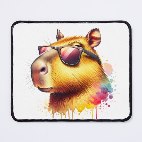 Item preview, Watercolor Capybara Wearing Sunglasses designed and sold by TheAnimalZ00.