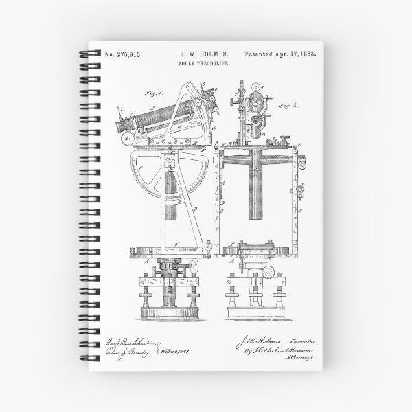 Item preview, Solar Theodolite 1883 Patent Art White Background designed and sold by Peek-Designs.