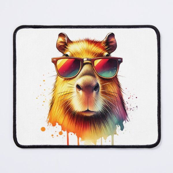 Item preview, Watercolor Capybara Wearing Sunglasses designed and sold by TheAnimalZ00.