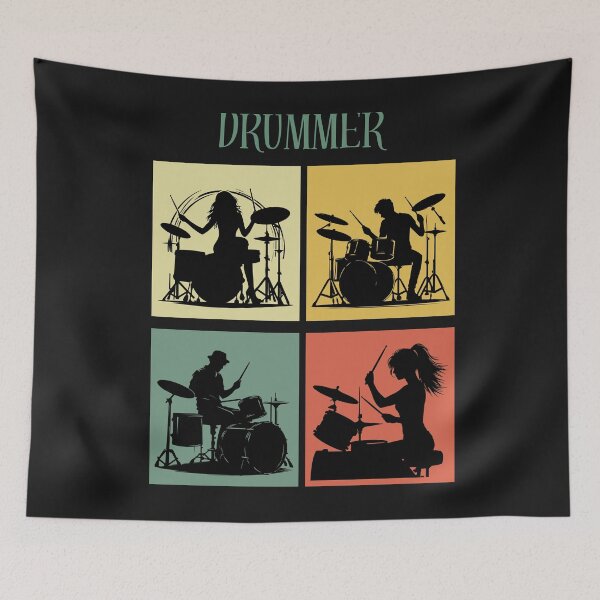 Item preview, Color Block Drummer Design designed and sold by AlienOccupation.