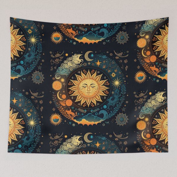 Item preview, Sun And Moon Celestial Elements Artwork designed and sold by Magnuna.