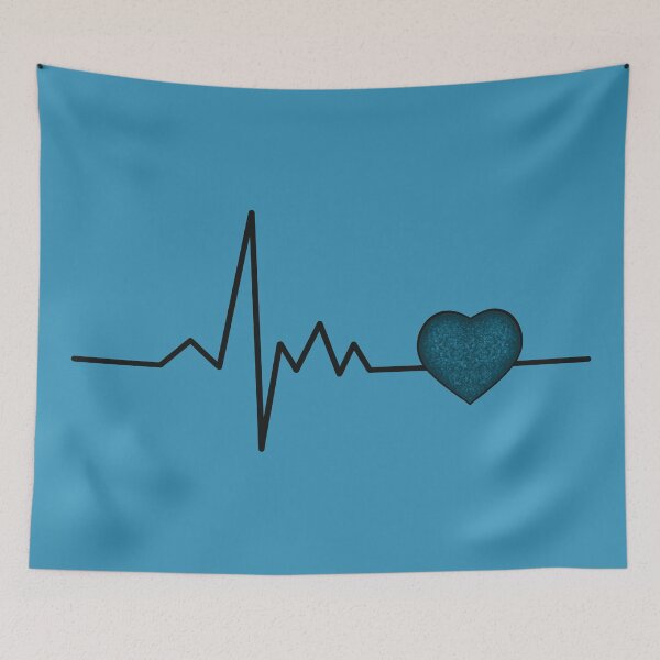 Item preview, Cardiogram with blue heart designed and sold by Cherevan.