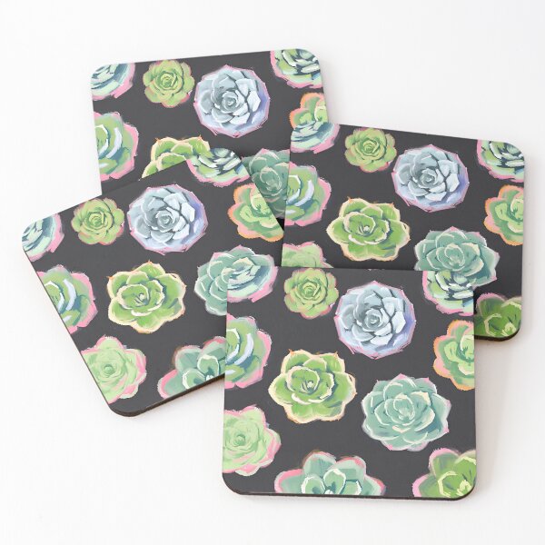Item preview, Brushtrokes Succulents on Black designed and sold by Neeshki.