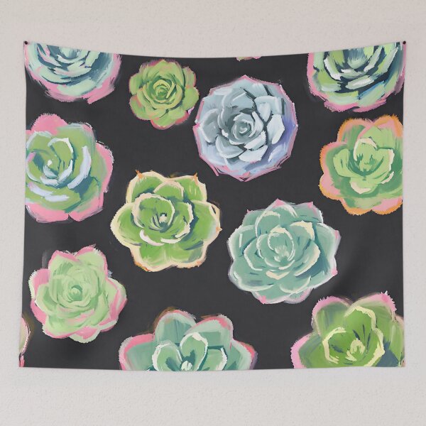 Item preview, Brushtrokes Succulents on Black designed and sold by Neeshki.