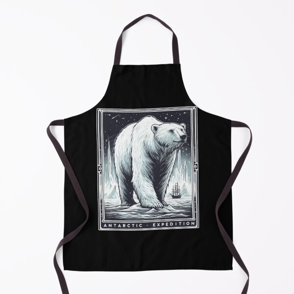 Item preview, Monochromatic Antarctic Expedition Polar Bear designed and sold by TomFrontierArt.