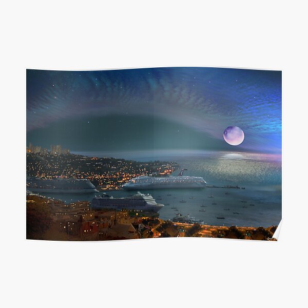 Moonset Poster