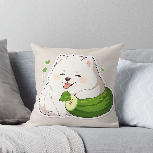Item preview, Samoyed dog falls in love with green melon designed and sold by GOTJIm.