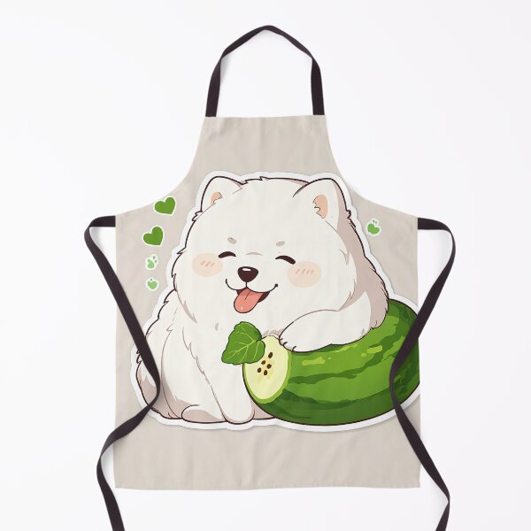 Item preview, Samoyed dog falls in love with green melon designed and sold by GOTJIm.