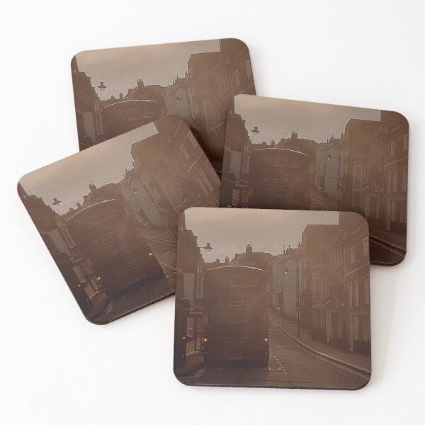 Item preview, Bus in Lewes on School Hill at sunset designed and sold by Emma  Amies.