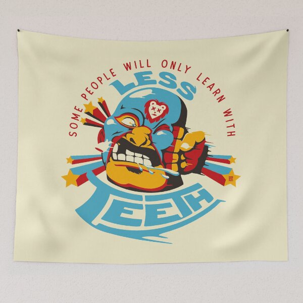 Item preview, Learn With Violence Less Teeth White Background designed and sold by raffaus.