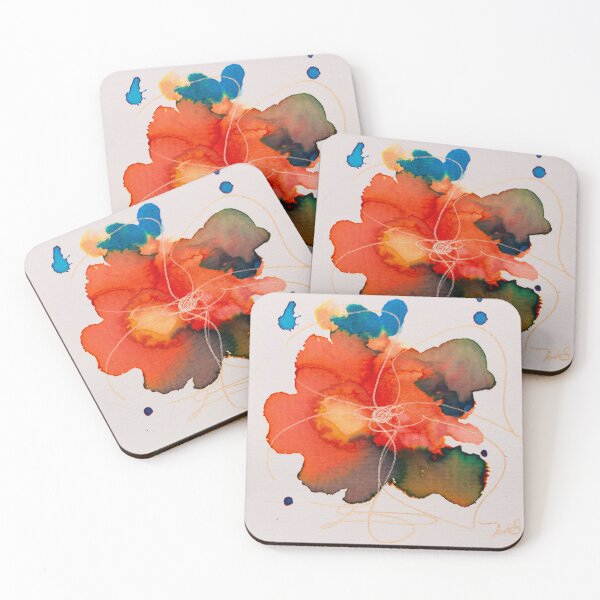 Item preview, Freeform Flower: Orange and Gold designed and sold by Melissa Gerhold.