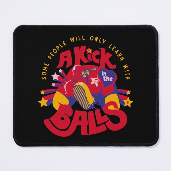 Item preview, Learn With Violence Kick In The Balls Black Background designed and sold by raffaus.