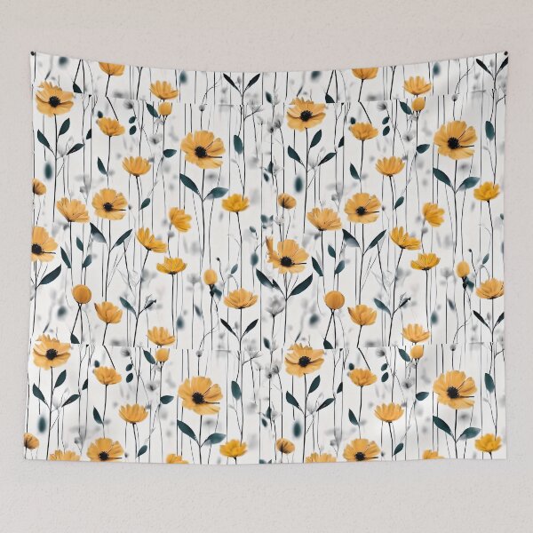 Item preview, Floating Yellow Flowers designed and sold by Zenvo.