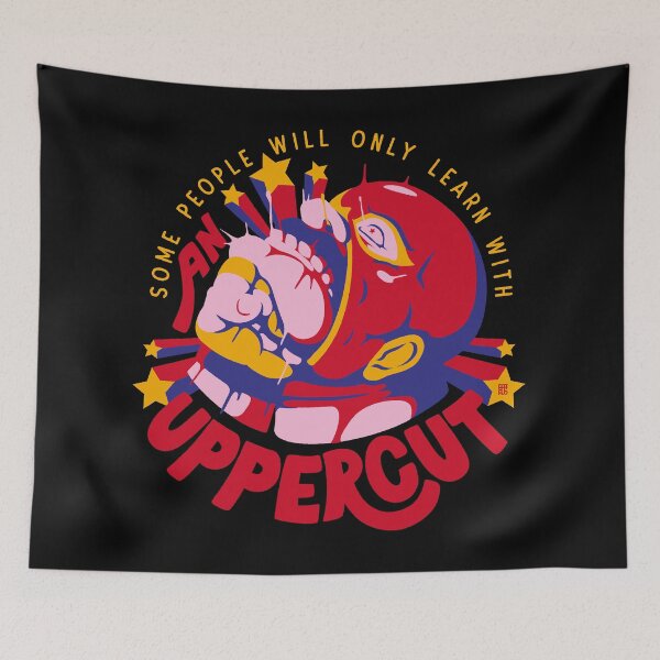 Item preview, Learn With Violence Uppercut Black Background designed and sold by raffaus.