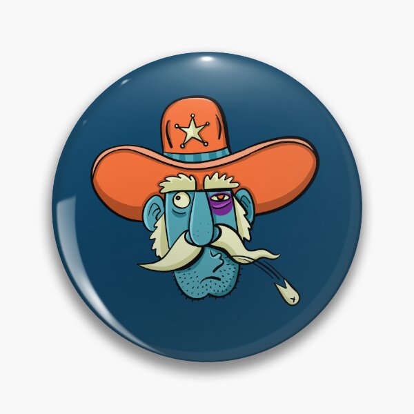 Item preview, face of an old sheriff with a tooth knocked out in a fight designed and sold by duxpavlic.