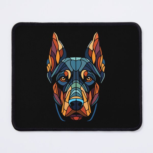 Item preview, Doberman dog geometric art, pop art, polygonal illustration designed and sold by CutOriginalArt.