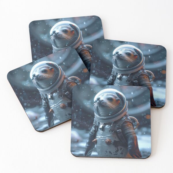 Item preview, Curious Cute Seal Astronaut Venturing on Foreign Planet in Outer Space designed and sold by Mullet Monkey.
