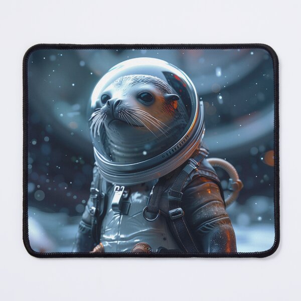 Item preview, Curious Cute Seal Astronaut Venturing on Foreign Planet in Outer Space designed and sold by Mullet Monkey.
