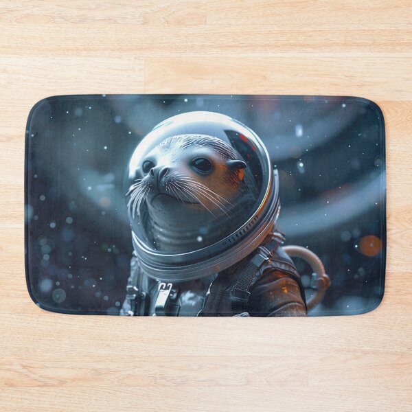 Item preview, Curious Cute Seal Astronaut Venturing on Foreign Planet in Outer Space designed and sold by Mullet Monkey.