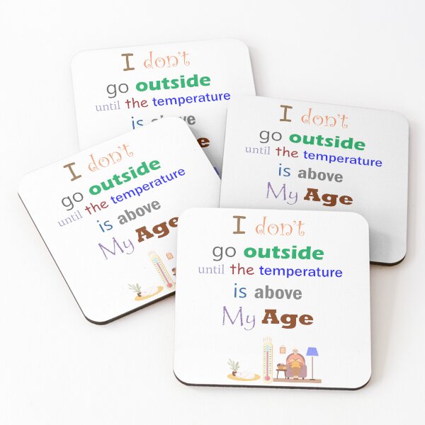 Item preview, I Don't Go Outside Until the Temperature is Above My Age designed and sold by ninasilver.