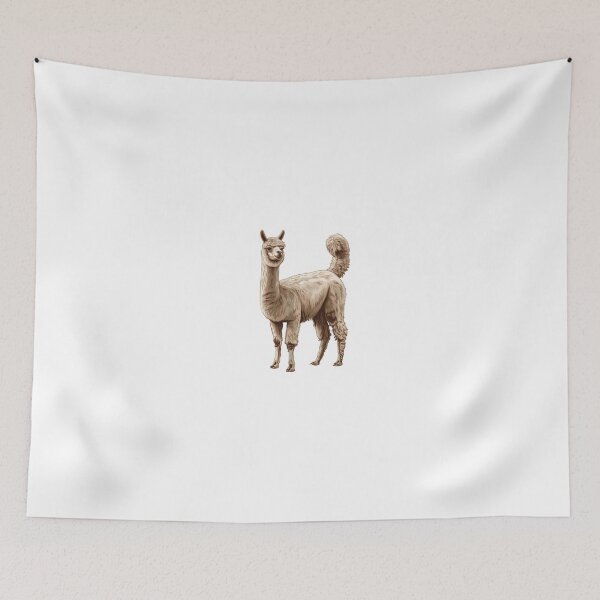 Item preview, Fluffy Alpaca Portrait with Smirking Expression designed and sold by NatureSyllabus.